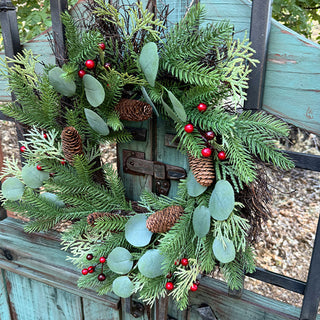 Eucalyptus and Pinecone Wreath