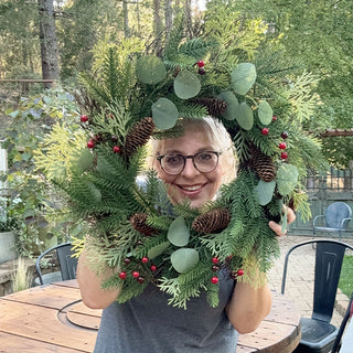 Eucalyptus and Pinecone Wreath