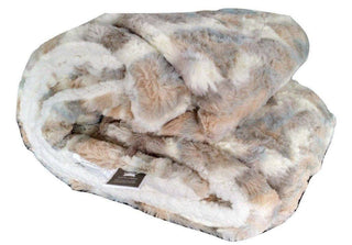 Luxurious Russian Lynx Faux Fur Throw Blanket