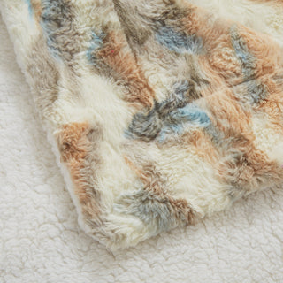 Luxurious Russian Lynx Faux Fur Throw Blanket