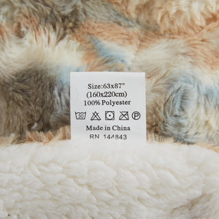 Luxurious Russian Lynx Faux Fur Throw Blanket