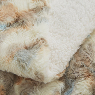 Luxurious Russian Lynx Faux Fur Throw Blanket