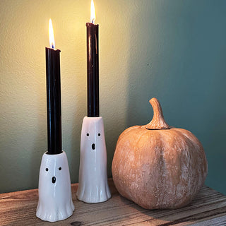 Boo Taper Candle Holders, Set of Two