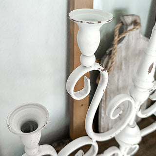 Distressed Scrollwork Candelabra