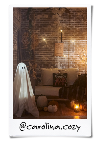 @carolina.cozy Halloween Steal It Box at night