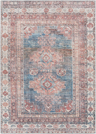 Red & Blue Washable Area Rug