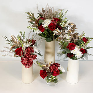 Antique Holiday Rose Flower Centerpiece