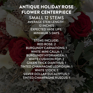 Antique Holiday Rose Flower Centerpiece