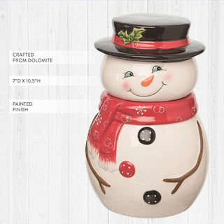 Sweet Snowman Cookie Jar