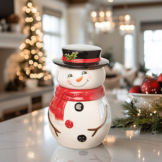 Sweet Snowman Cookie Jar