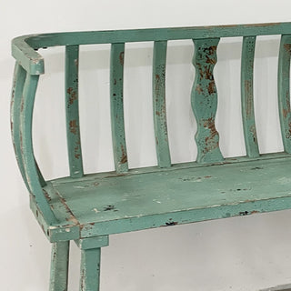 Aged Painted Wooden Bench