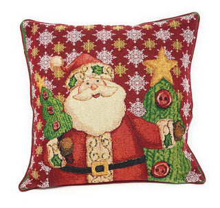 Christmas Cute Santa Claus Is Coming to Town Throw Pillow Cover