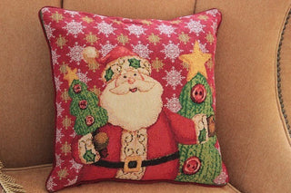 Christmas Cute Santa Claus Is Coming to Town Throw Pillow Cover