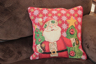 Christmas Cute Santa Claus Is Coming to Town Throw Pillow Cover