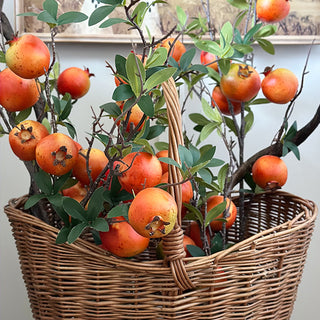 41 Inch Faux Pomegranate Fruit Stems and Branches