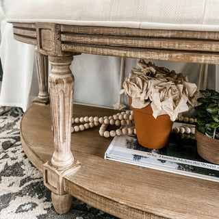 Semi-Circular Bench with Shelf