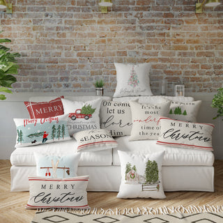 Farm Fresh Christmas Trees- 18x18 inch pillow cover #17