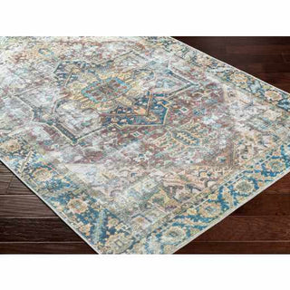 Blue/Gray Distressed Washable Area Rug