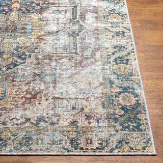 Blue/Gray Distressed Washable Area Rug