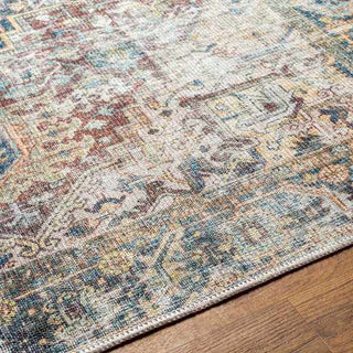 Blue/Gray Distressed Washable Area Rug