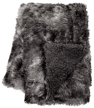 Wolf Faux Long Fur Throw Blanket