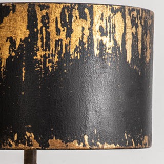 Paint Splatter Shade Weathered End Table Lamp