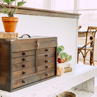 Mid-Century Wood Machinist Chest