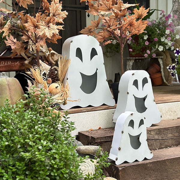 Metal Friendly Ghost Lanterns - Decor Steals