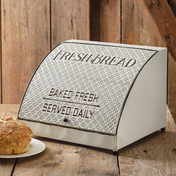 Embossed Tin Bread Box