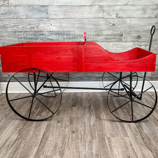 Vintage Inspired Rolling Christmas Cart