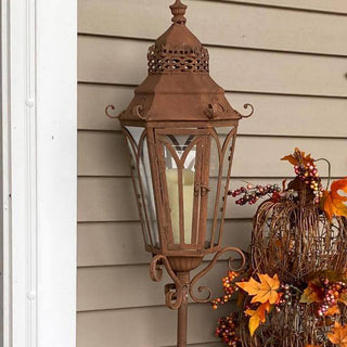 Metal Scrollwork Candle Lantern