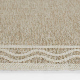 Grey/Beige Border Detail Rug, Pick Your Size