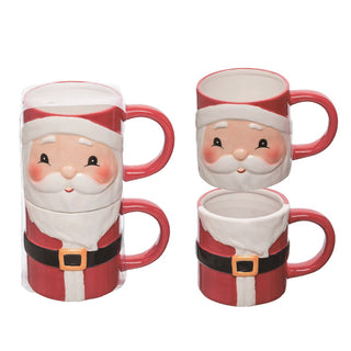 Dimensional Stacking Holiday Mugs, Pick Your Style