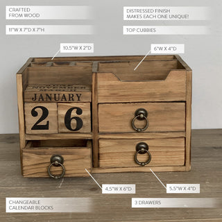 Vintage Inspired Wooden Apothecary Chest - Decor Steals