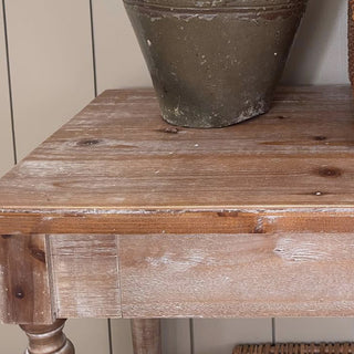 Long Weathered Natural Wood Console Table