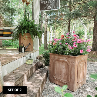 GET ON THE WAITLIST! Oversized Wooden Planters, Set of 2