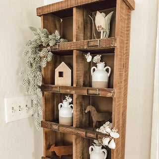 Distressed Wooden Wall Shelf Organizer