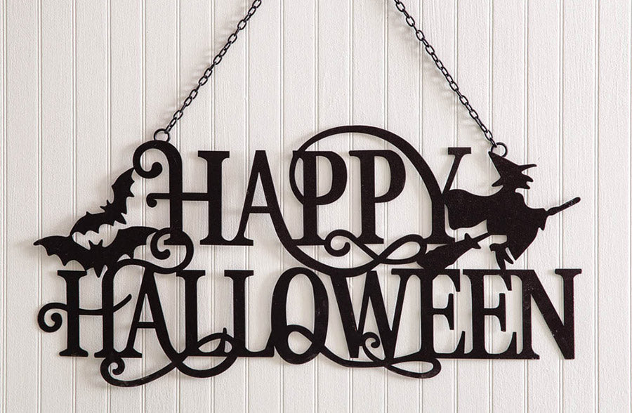 Metal Happy Halloween Sign - Decor Steals