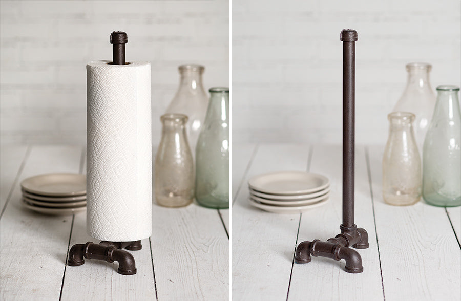 JOGREFUL Decorative Paper Towel Holder Stand, Vintage Cast Iron