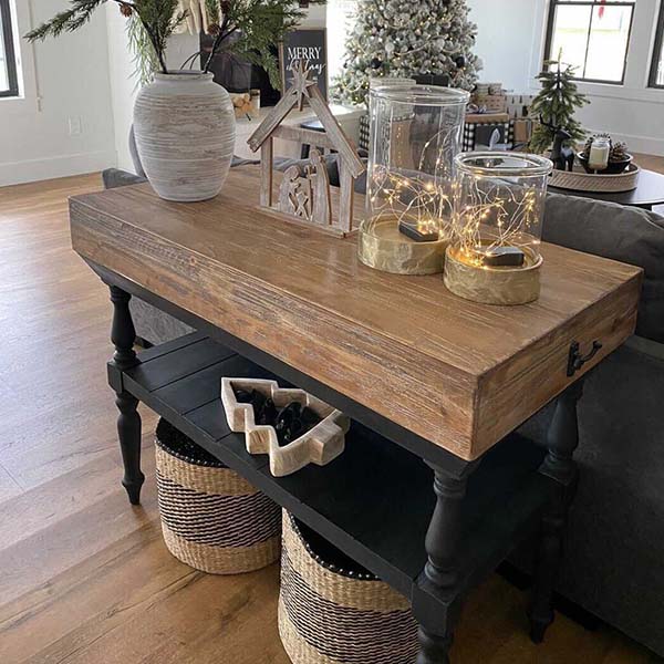 Butcher Block Inspired Wooden Kitchen Island - Decor Steals