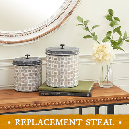 Ornate Embossed Kitchen Storage Bin - Decor Steals