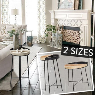 Two-Toned Divided Tray Side Table, Pick Your Size