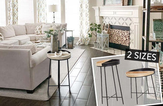 Two-Toned Divided Tray Side Table, Pick Your Size