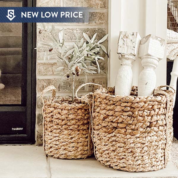 Two-Toned Woven Storage Baskets - Decor Steals