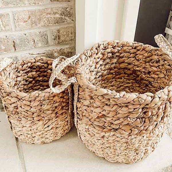 Two-Toned Woven Storage Baskets - Decor Steals