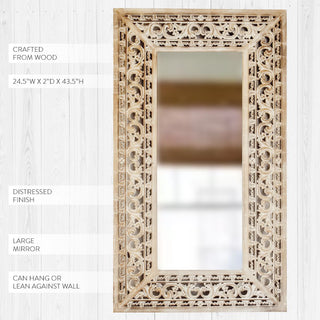 Ornate Wooden Cutout Mirror