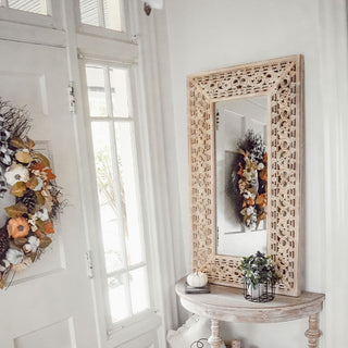 Ornate Wooden Cutout Mirror