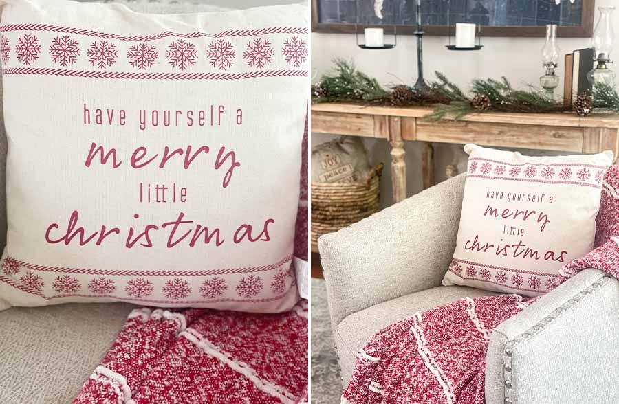 Have yourself a outlet merry little christmas pillow