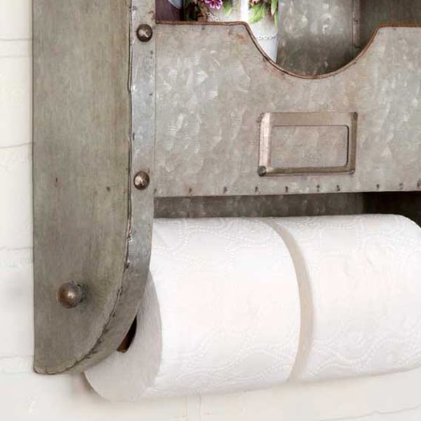 Distressed Vintage Bath Tissue Stand - Decor Steals