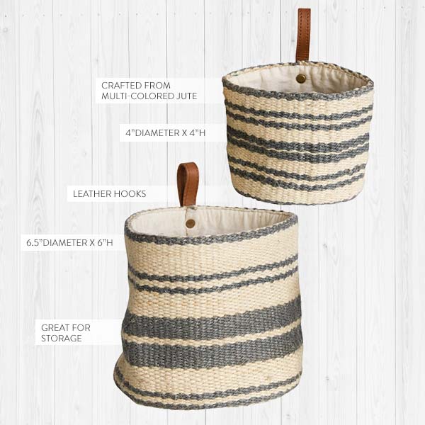 Two-Toned Woven Storage Baskets - Decor Steals